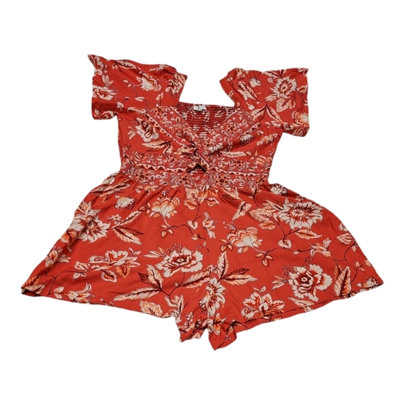 Eclipse Floral Red Jumpsuit - Picture 4 of 8